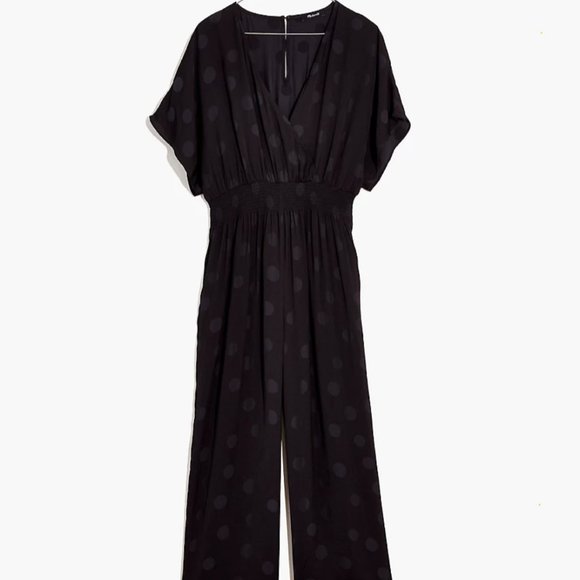 NWT: MADEWELL | Wrap-Front Smock-Waist Jumpsuit - Picture 3 of 9